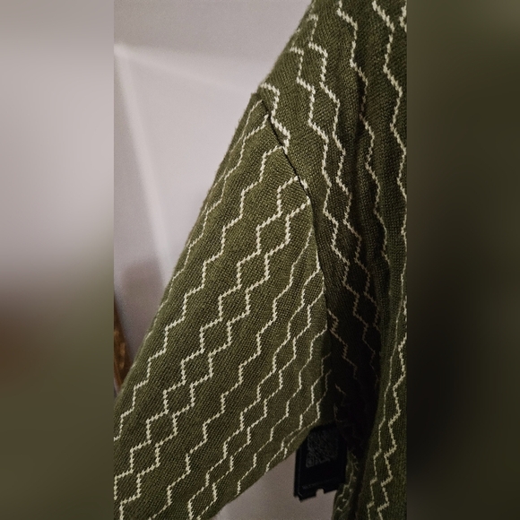 CONEY ISLAND PICNIC Knit Button-Down Short Sleeve Shirt. Olive Green.Size S NWT - Picture 10 of 12